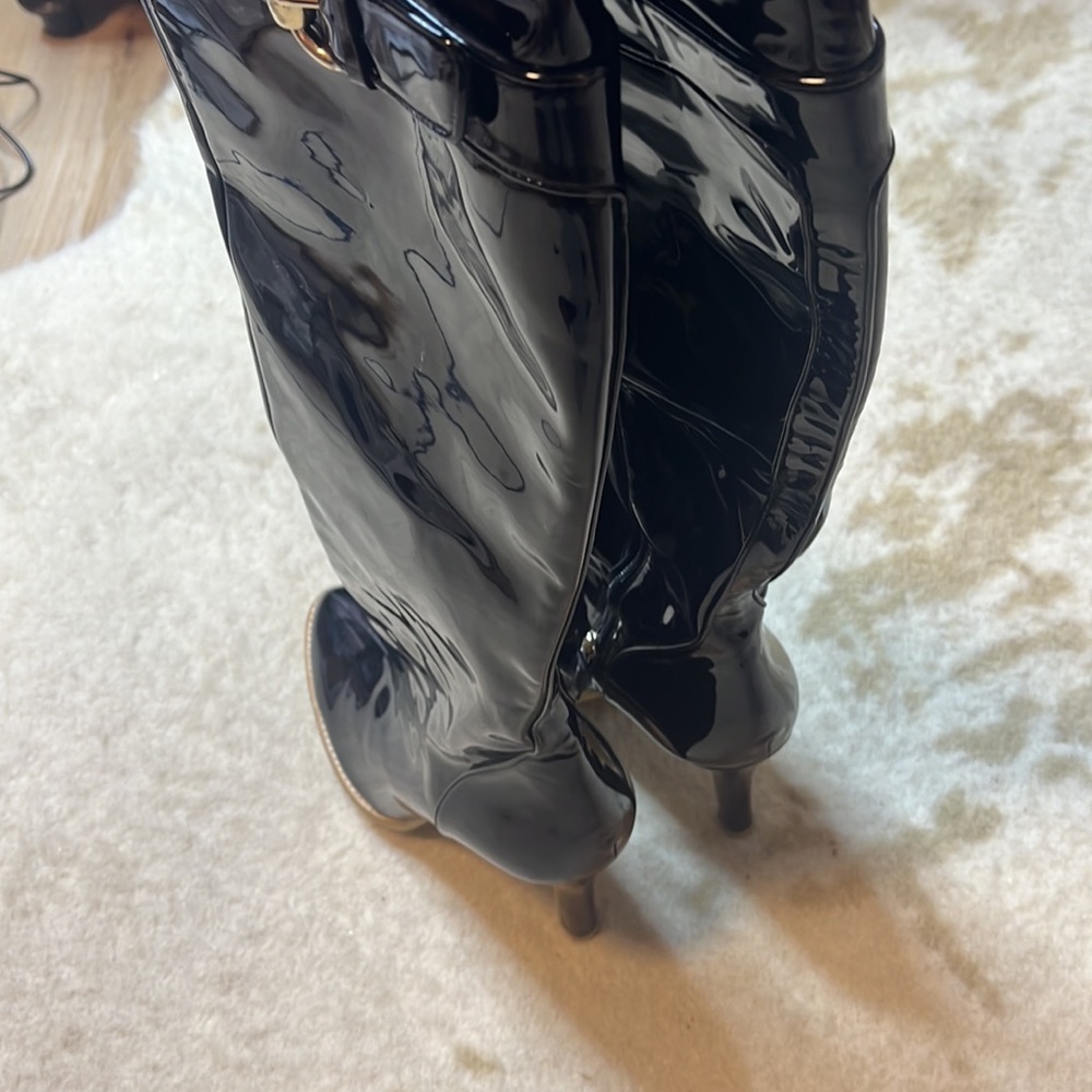 GUCCI Patent knee high boots - Picture 8 of 11
